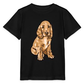 Cocker Spaniel - Stanley/Stella MINI CREATOR Kids’ T-Shirt - black - Front - Mikhail (115cm)
