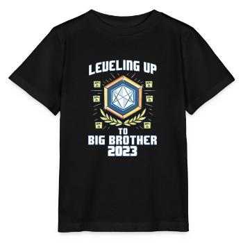 Brother 2023 - Young Baby Level up Big Brother - Stanley/Stella MINI CREATOR Kids’ T-Shirt - black - Front - Mikhail (115cm)