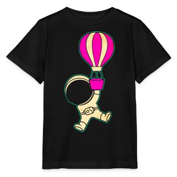 Astronaute Astronaute Montgolfière Astronaute - T-shirt bio MINI CREATOR Stanley/Stella Enfant - noir - Devant - Mikhail (115cm)