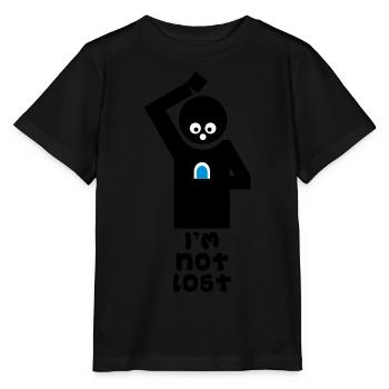 Geocaching: Je ne suis pas perdu! - T-shirt bio MINI CREATOR Stanley/Stella Enfant - noir - Devant - Mikhail (115cm)
