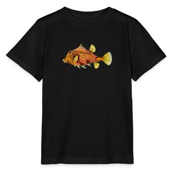poisson - T-shirt bio MINI CREATOR Stanley/Stella Enfant - noir - Devant - Mikhail (115cm)