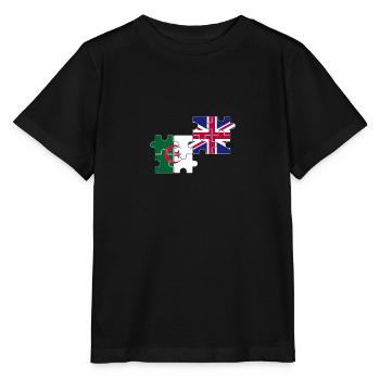 Algerien Britische Flagge Britisch Algerisch - Stanley/Stella Kinder T-Shirt MINI CREATOR  - Schwarz - Vorne - Mikhail (115cm)