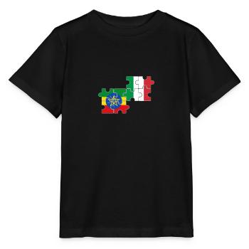 Ethiopia Italy Flag Ethiopia - Stanley/Stella MINI CREATOR Kids’ T-Shirt - black - Front - Mikhail (115cm)