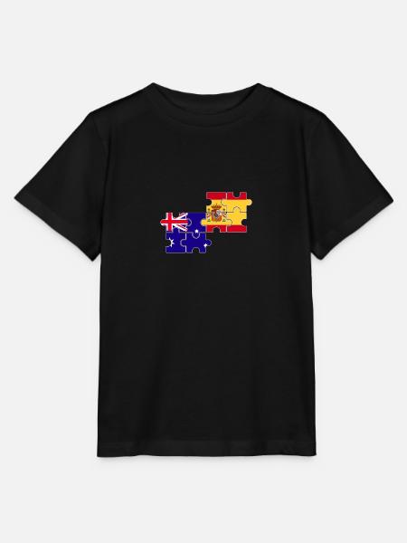 Australien Spanien Flagge Australier - Stanley/Stella Kinder T-Shirt MINI CREATOR  - Schwarz