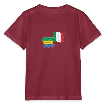 Gabon Italy Vintage Flag Italian Gabonese - Stanley/Stella MINI CREATOR Kids’ T-Shirt - burgundy - Front - Kain (125cm)