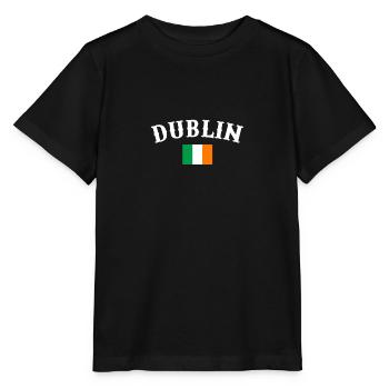 Dublin, Ireland, Flag, Irish Irish - Stanley/Stella MINI CREATOR Kids’ T-Shirt - black - Front - Mikhail (115cm)