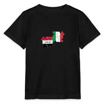 Irak Italien Flagge Italienisch Iraker - Stanley/Stella Kinder T-Shirt MINI CREATOR  - Schwarz - Vorne - Mikhail (115cm)
