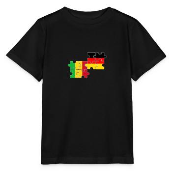 Mali Deutschland Flagge Deutsch Malier - Stanley/Stella Kinder T-Shirt MINI CREATOR  - Schwarz - Vorne - Mikhail (115cm)