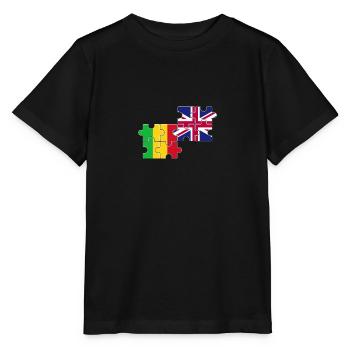 Mali UK Flagge Britisch Malier - Stanley/Stella Kinder T-Shirt MINI CREATOR  - Schwarz - Vorne - Mikhail (115cm)