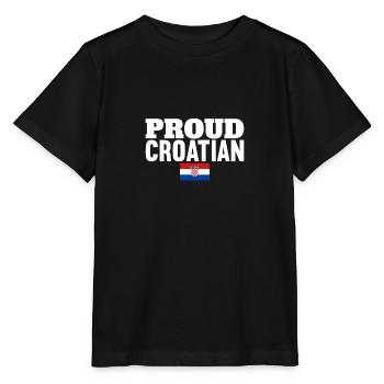 Fier croate Croatie Drapeau croate Croate - T-shirt bio MINI CREATOR Stanley/Stella Enfant - noir - Devant - Mikhail (115cm)