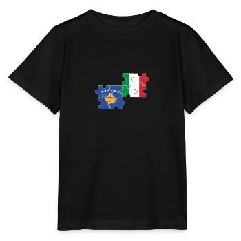 Kosovo Italy Flag Italian Kosovar - Stanley/Stella MINI CREATOR Kids’ T-Shirt - black - Front - Mikhail (115cm)
