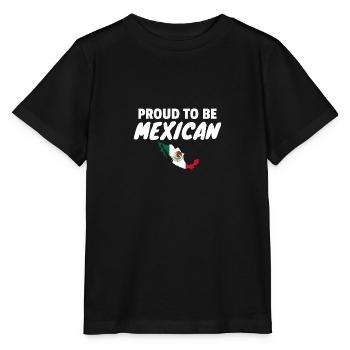 Proud To Be Mexican Mexican Map Flag - Stanley/Stella MINI CREATOR Kids’ T-Shirt - black - Front - Mikhail (115cm)