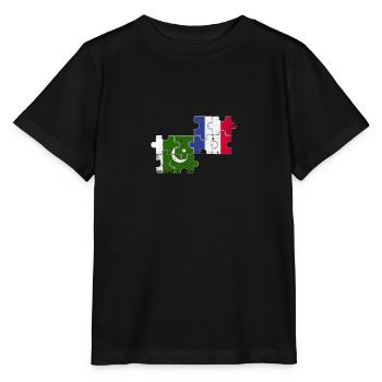 Pakistan Frankreich Vintage Flagge Pakistaner - Stanley/Stella Kinder T-Shirt MINI CREATOR  - Schwarz - Vorne - Mikhail (115cm)