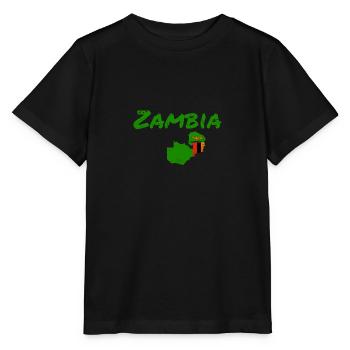 Zambie Vintage carte Zambie Zambie drapeau zambien - T-shirt bio MINI CREATOR Stanley/Stella Enfant - noir - Devant - Mikhail (115cm)