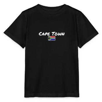 Drapeau : Le Cap, Afrique du Sud, Afrique du Sud - T-shirt bio MINI CREATOR Stanley/Stella Enfant - noir - Devant - Mikhail (115cm)