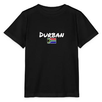 Drapeau de Durban, Afrique du Sud, Afrique du Sud - T-shirt bio MINI CREATOR Stanley/Stella Enfant - noir - Devant - Mikhail (115cm)