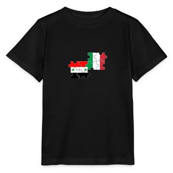 Syrie, Italie, drapeau, Italien, Syrie - T-shirt bio MINI CREATOR Stanley/Stella Enfant - noir - Devant - Mikhail (115cm)