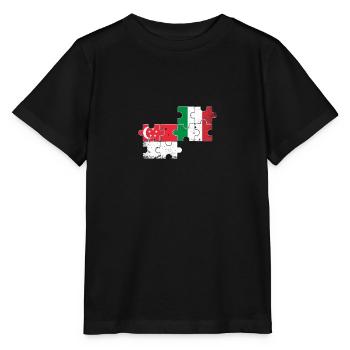 Singapur Italien Vintage Flagge Singapurer - Stanley/Stella Kinder T-Shirt MINI CREATOR  - Schwarz - Vorne - Mikhail (115cm)