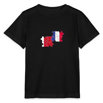 Dubaï France Drapeau français Dubaier - T-shirt bio MINI CREATOR Stanley/Stella Enfant - noir - Devant - Mikhail (115cm)
