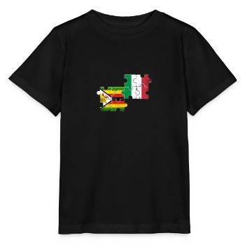 Simbabwe Italien Vintage Flagge Simbabwer - Stanley/Stella Kinder T-Shirt MINI CREATOR  - Schwarz - Vorne - Mikhail (115cm)
