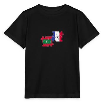 Malediven Frankreich Vintage Flagge Malediver - Stanley/Stella Kinder T-Shirt MINI CREATOR  - Schwarz - Vorne - Mikhail (115cm)
