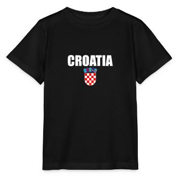 Croatie Armoiries Croatie Drapeau croate Croatie - T-shirt bio MINI CREATOR Stanley/Stella Enfant - noir - Devant - Mikhail (115cm)