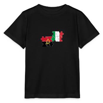 Drapeau de l’Angola Italie Angola - T-shirt bio MINI CREATOR Stanley/Stella Enfant - noir - Devant - Mikhail (115cm)
