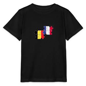 Belgium France Flag Belgium - Stanley/Stella MINI CREATOR Kids’ T-Shirt - black - Front - Mikhail (115cm)