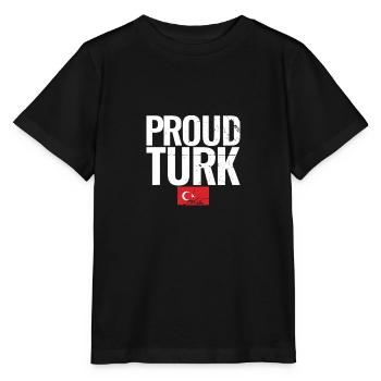 Fier Turc Vintage Turquie Drapeau Turc Turc - T-shirt bio MINI CREATOR Stanley/Stella Enfant - noir - Devant - Mikhail (115cm)