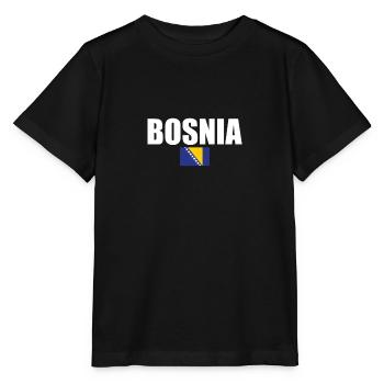 Bosnie Bosnie Drapeau bosniaque Bosniaques - T-shirt bio MINI CREATOR Stanley/Stella Enfant - noir - Devant - Mikhail (115cm)