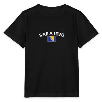 Sarajevo Bosnien Vintage Bosnische Flagge Bosnier - Stanley/Stella Kinder T-Shirt MINI CREATOR  - Schwarz - Vorne - Mikhail (115cm)