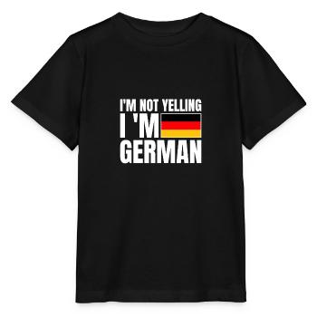 Ik schreeuw niet, ik ben de Duitse Duitse vlag - Stanley/Stella Kinder-T-shirt MINI CREATOR  - zwart - Voor - Mikhail (115cm)