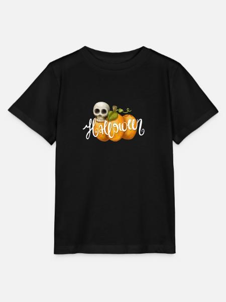 Halloween-Kürbis - Stanley/Stella Kinder T-Shirt MINI CREATOR  - Schwarz