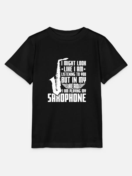 Spruch Saxophon lustig - Stanley/Stella Kinder T-Shirt MINI CREATOR - Schwarz