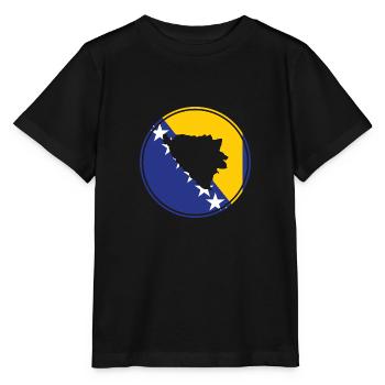 Bosnien Herzegowina Karte Balkan Bosnische Flagge - Stanley/Stella Kinder T-Shirt MINI CREATOR  - Schwarz - Vorne - Mikhail (115cm)
