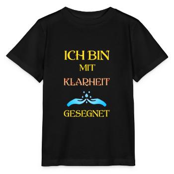 Ich bin mit Klarheit gesegnet - Stanley/Stella Kinder T-Shirt MINI CREATOR  - Schwarz - Vorne - Mikhail (115cm)