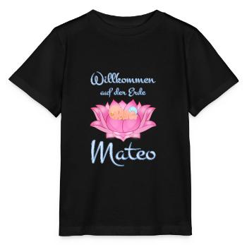 Willkommen auf der Erde - Mateo - Stanley/Stella Kinder T-Shirt MINI CREATOR  - Schwarz - Vorne - Mikhail (115cm)