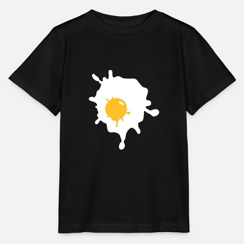 Fried egg - V2 - Stanley/Stella MINI CREATOR Kids’ T-Shirt - black