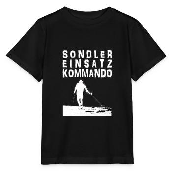 Sondler Einsatz Kommando, sondeln, Metalldetektor - Stanley/Stella Kinder T-Shirt MINI CREATOR  - Schwarz - Vorne - Mikhail (115cm)