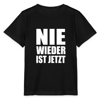 Nie wieder ist jetzt - Stanley/Stella Kinder T-Shirt MINI CREATOR  - Schwarz - Vorne - Mikhail (115cm)