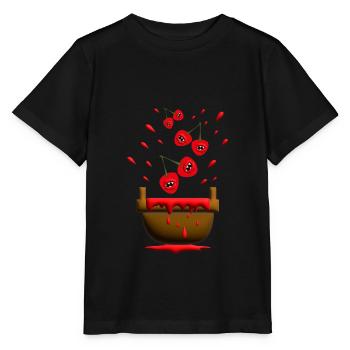 Kirschen, süß und Böse. - Stanley/Stella Kinder T-Shirt MINI CREATOR  - Schwarz - Vorne - Mikhail (115cm)