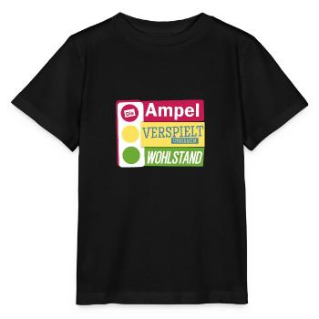 Die Ampel verspielt unseren Wohlstand Bauernprotes - Stanley/Stella Kinder T-Shirt MINI CREATOR  - Schwarz - Vorne - Mikhail (115cm)