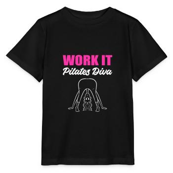 Diva Pilates. Cadeau pour la santé - T-shirt bio MINI CREATOR Stanley/Stella Enfant - noir - Devant - Mikhail (115cm)