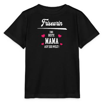 Friseurin Beste Mama Muttertag Geburtstag Frisörin - Stanley/Stella Kinder T-Shirt MINI CREATOR  - Schwarz - Vorne - Mikhail (115cm)