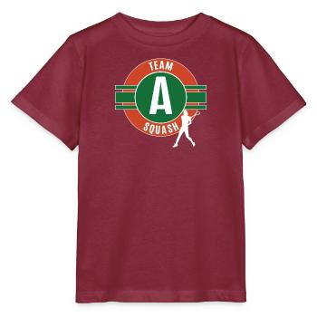 Squash Team Mannschaft Spielerin Spiel - Stanley/Stella Kinder T-Shirt MINI CREATOR  - Burgunderrot - Vorne - Kain (125cm)