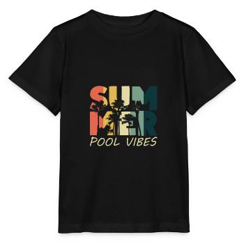 Ambiance piscine d'été - T-shirt bio MINI CREATOR Stanley/Stella Enfant - noir - Devant - Mikhail (115cm)
