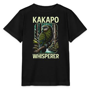Kakapo Lover New Zealand Owl Parrot Bird - Stanley/Stella MINI CREATOR Kids’ T-Shirt - black - Front - Mikhail (115cm)