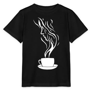 Kaffee und das menschliche Gesicht - Stanley/Stella Kinder T-Shirt MINI CREATOR  - Schwarz - Vorne - Mikhail (115cm)
