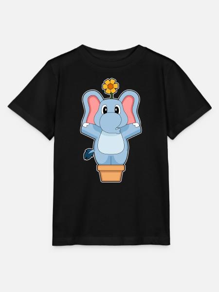 Elefant Blume - Stanley/Stella Kinder T-Shirt MINI CREATOR  - Schwarz