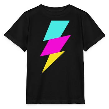 Abstrakter Strahl in Neonfarben - Stanley/Stella Kinder T-Shirt MINI CREATOR  - Schwarz - Vorne - Mikhail (115cm)